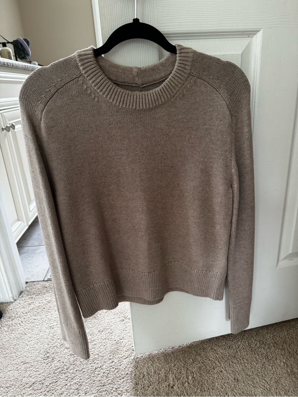Abercrombie & Fitch Neutral Taupe Crewneck Sweater